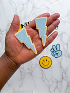 Personalised One Happy Dude Groovy themed birthday cake topper charm set - Demi's Krafts