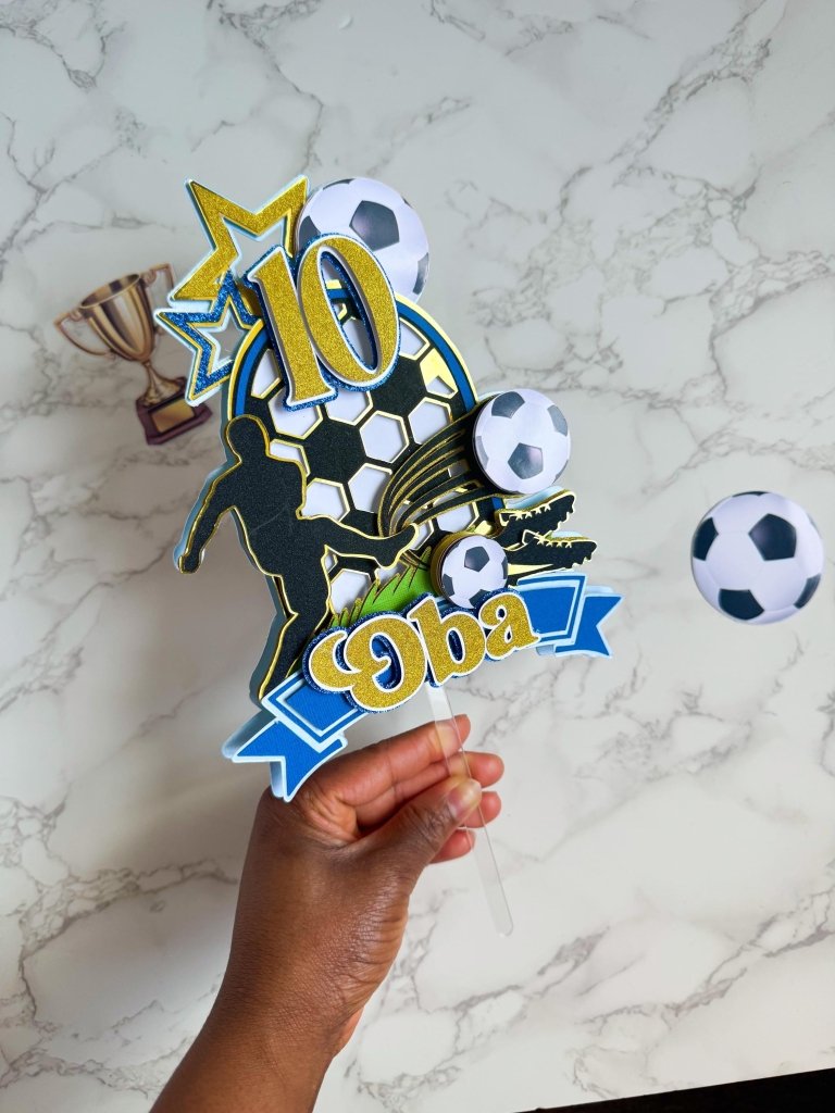 3D Football Cake Topper: Custom Team & Colours available - Demi's Krafts