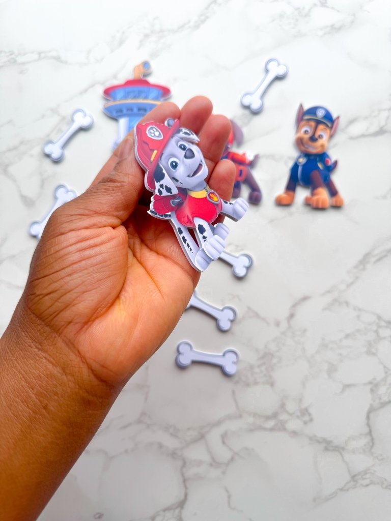 Personalised Paw Patrol Cake Topper Set : Custom pup badge - Demi's Krafts