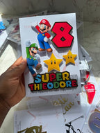 Personalised Mario Cake Charm Set - £10 set - Demi's Krafts