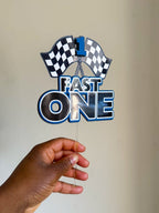 Fast One Birthday Cake Topper: Racing Car Theme Party - Demi's Krafts