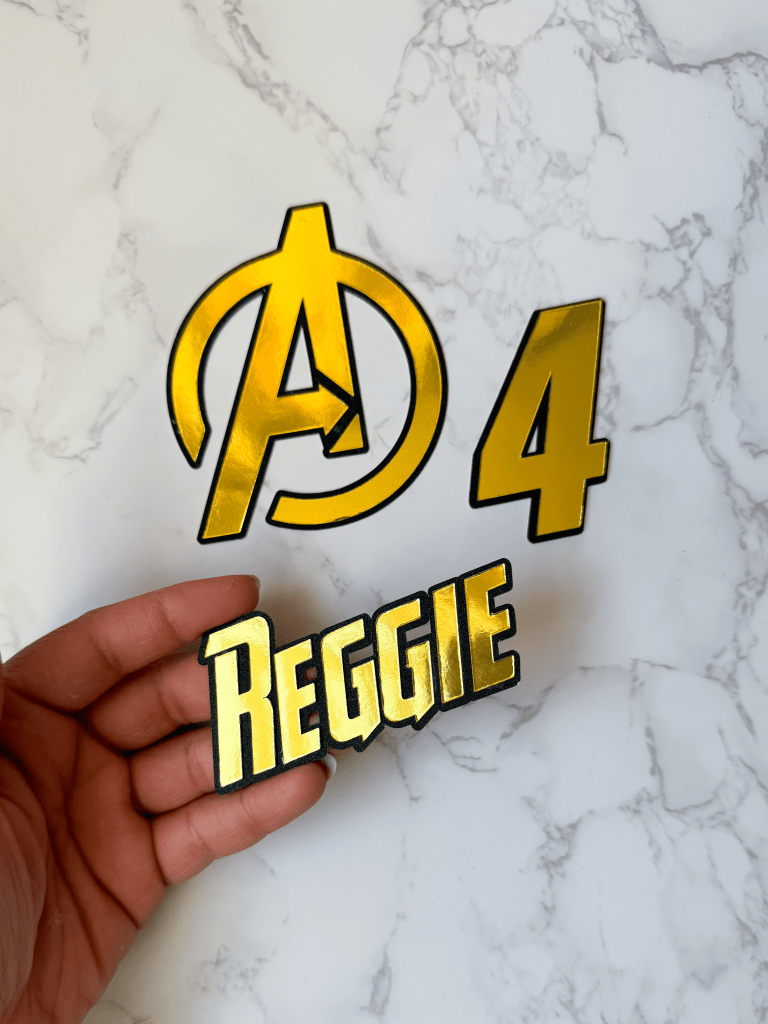 Superhero Name & Age Cake Topper: Custom Cardstock Party Decor - Demi's Krafts