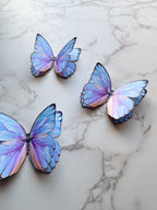 Blue butterfly cake toppers cupcake topper charms - Demi's Krafts