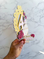 Personalised Princess Belle Beauty and the Beast Cake Topper - Demi's Krafts