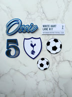 Personalised Football Cake Topper Set - £10 set Choose your Club - Demi's Krafts