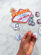 Las Vegas birthday cake toppers : casino cake toppers - Demi's Krafts