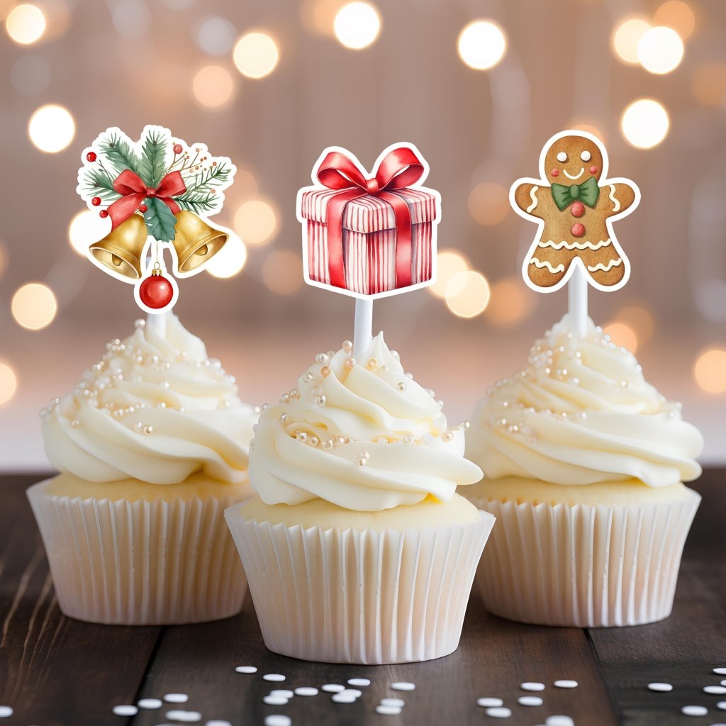Christmas Cupcake Toppers : Ginger breadman Cupcake Topper - Demi's Krafts