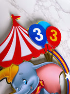 Dumbo elephant themed birthday cake topper : Circus cake topper - Demi's Krafts