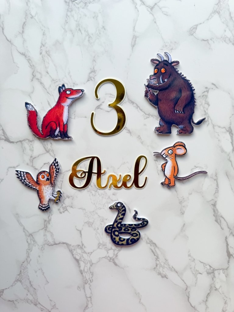 Personalised Gruffalo Birthday Cake Charms - Demi's Krafts