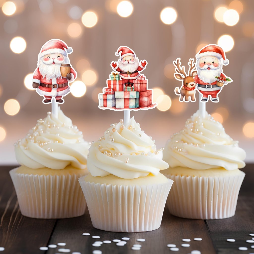 Christmas Cupcake Toppers : Ginger breadman Cupcake Topper - Demi's Krafts