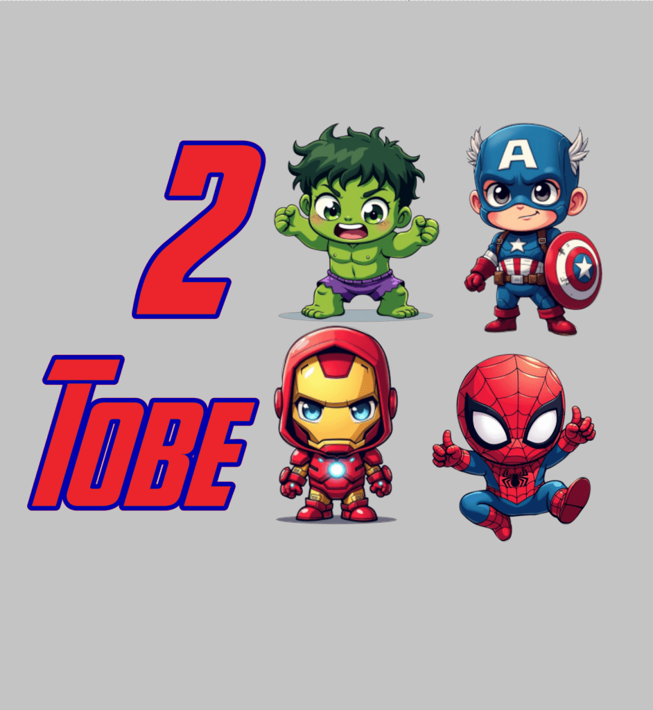 Personalised Baby Avengers Cake Topper - £10 set - Demi's Krafts
