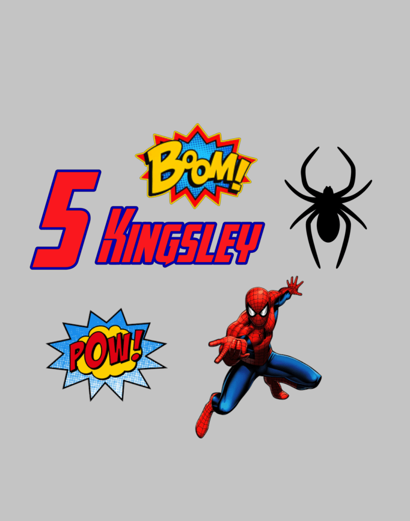 Personalised Spiderman Cake Toppers - £10 set - Demi's Krafts