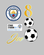 Personalised Football Cake Topper Set - £10 set - Demi's Krafts
