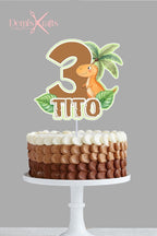 Dinosaur Birthday Cake Topper Set: Dino Party Decorations - Demi's Krafts