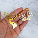 Mermaid Cupcake Toppers: Gold Foil Sea Shell Decorations - Demi's Krafts