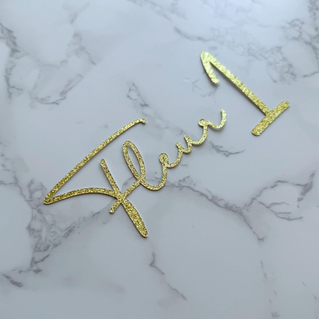 Glitter Name & Age Cake Topper - Demi's Krafts