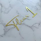 Glitter Name & Age Cake Topper - Demi's Krafts