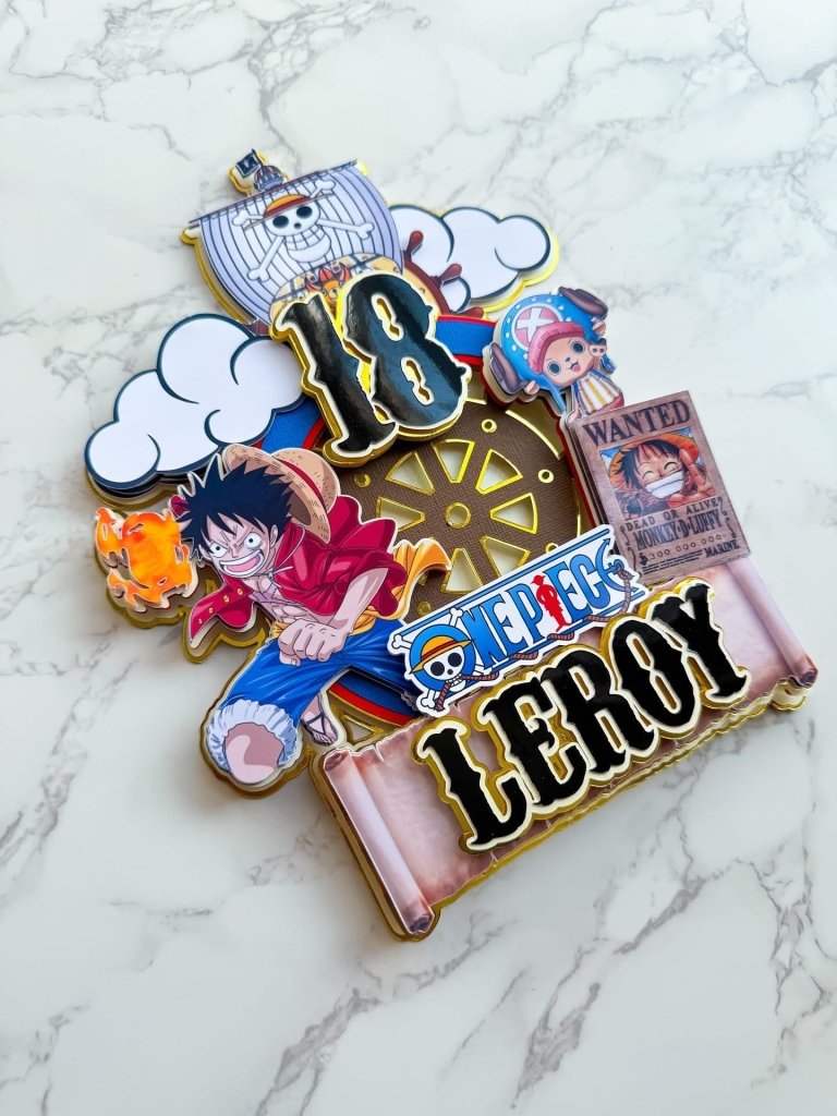 One Piece Luffy Themed Cake Topper : Luxe Topper - Demi's Krafts