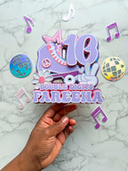 Personalised Double Digits Groovy Cake Topper : Roll with it - Demi's Krafts