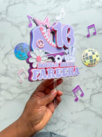 Personalised Double Digits Groovy Cake Topper : Roll with it - Demi's Krafts
