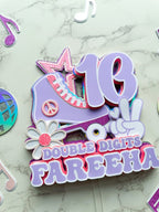 Personalised Double Digits Groovy Cake Topper : Roll with it - Demi's Krafts