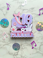 Personalised Double Digits Groovy Cake Topper : Roll with it - Demi's Krafts