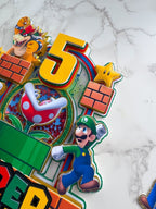 Mario Themed Birthday Cake Topper : Luxe Topper - Demi's Krafts