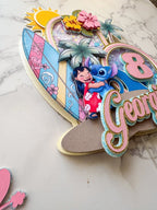 Personalised Lilo and Stitch Birthday Cake Topper : Luxe Topper - Demi's Krafts
