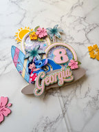 Personalised Lilo and Stitch Birthday Cake Topper : Luxe Topper - Demi's Krafts