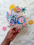 Personalised Lilo and Stitch Birthday Cake Topper : Luxe Topper - Demi's Krafts