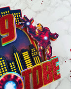 Ironman Birthday Cake Topper - Demi's Krafts