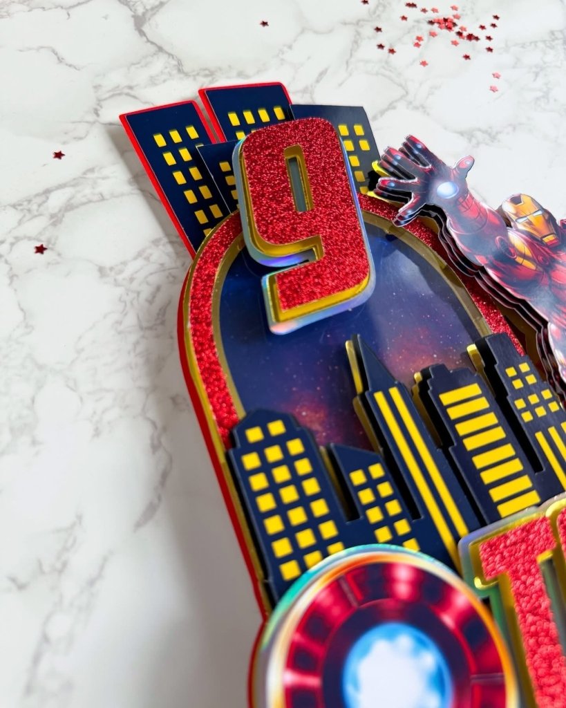 Ironman Birthday Cake Topper - Demi's Krafts