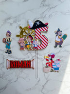 Personalised Jack and the Neverland Pirates Birthday Cake Topper - Demi's Krafts