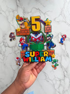 Mario Themed Birthday Cake Topper : Luxe Topper - Demi's Krafts