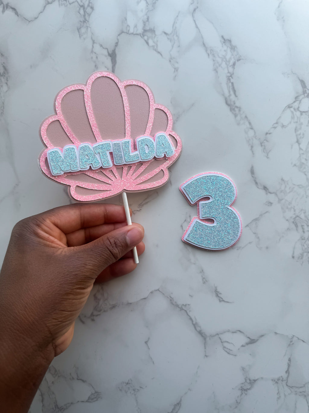 Customised Mermaid Name and Age Cake Topper