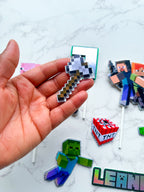 Personalised Mine Craft Cake Topper set