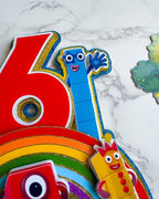 Number blocks Themed Cake Topper : Luxe Topper - Demi's Krafts