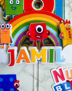 Number blocks Themed Cake Topper : Luxe Topper - Demi's Krafts