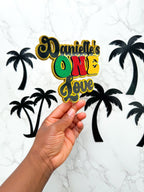One Love Caribbean Themed Birthday Cake Topper
