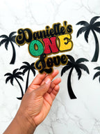 One Love Caribbean Themed Birthday Cake Topper