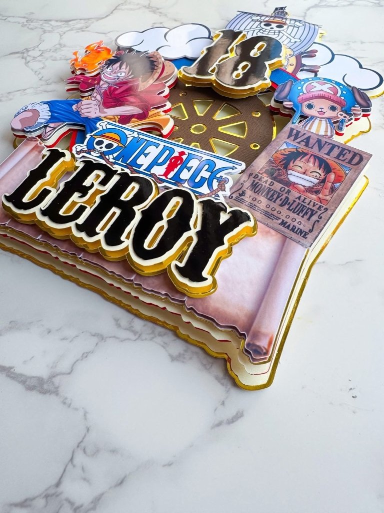 One Piece Luffy Themed Cake Topper : Luxe Topper - Demi's Krafts