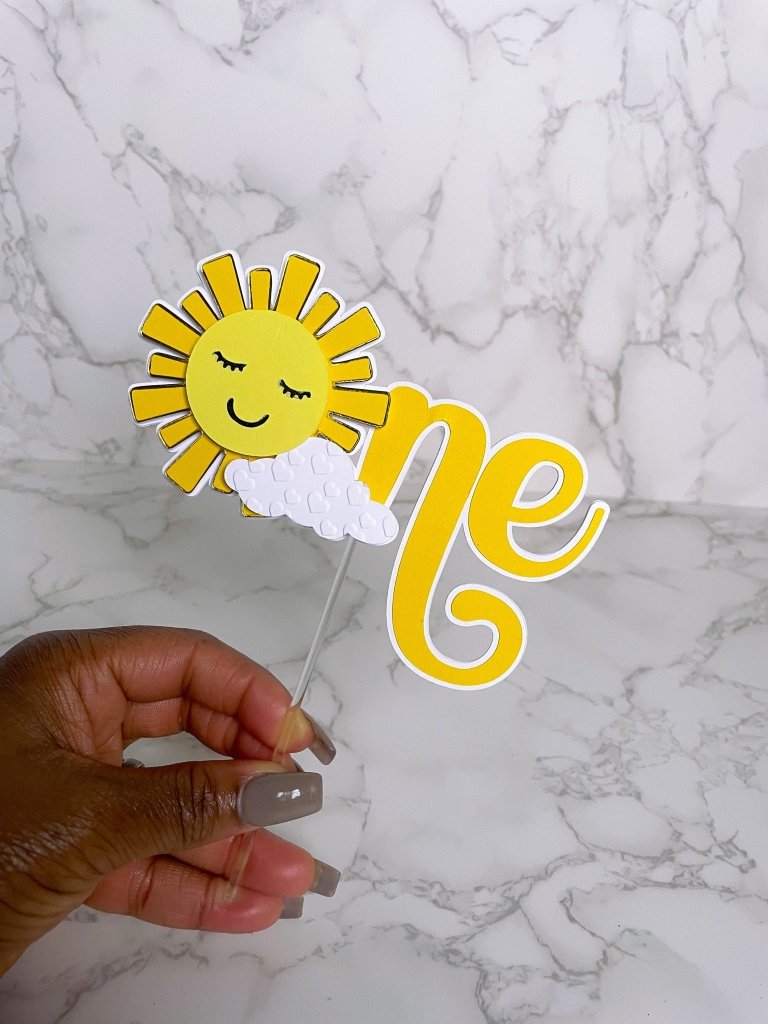 Sunshine ONE Birthday Cake Topper: Smash Cake Topper - Demi's Krafts