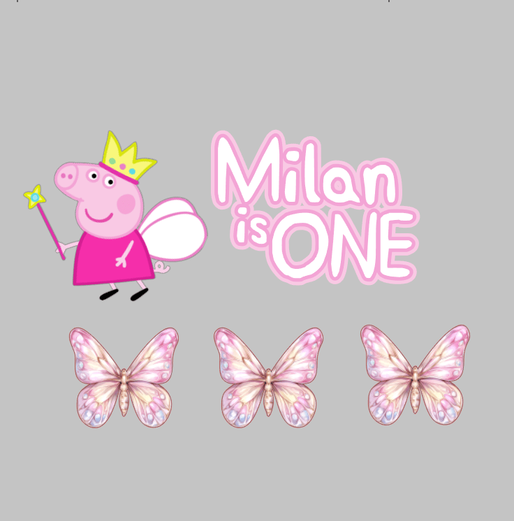 Peppa Pig Cake Topper Set B - £10 Set - Demi's Krafts