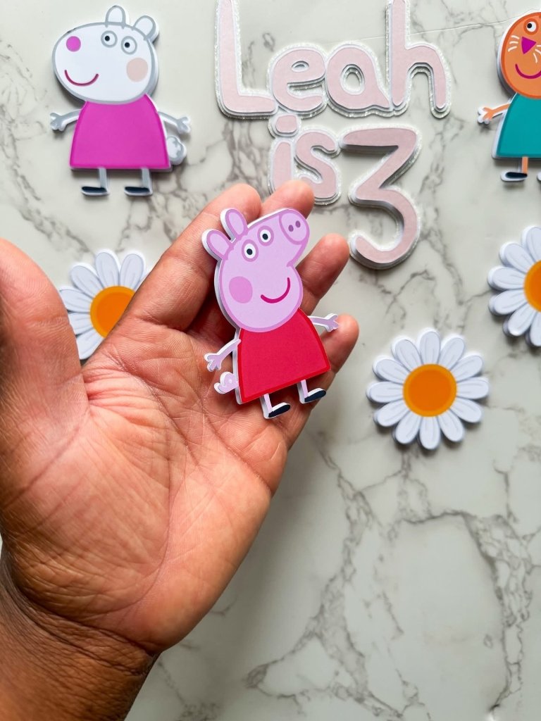 Peppa Pig Birthday Cake Toppers : Charm Set - Demi's Krafts