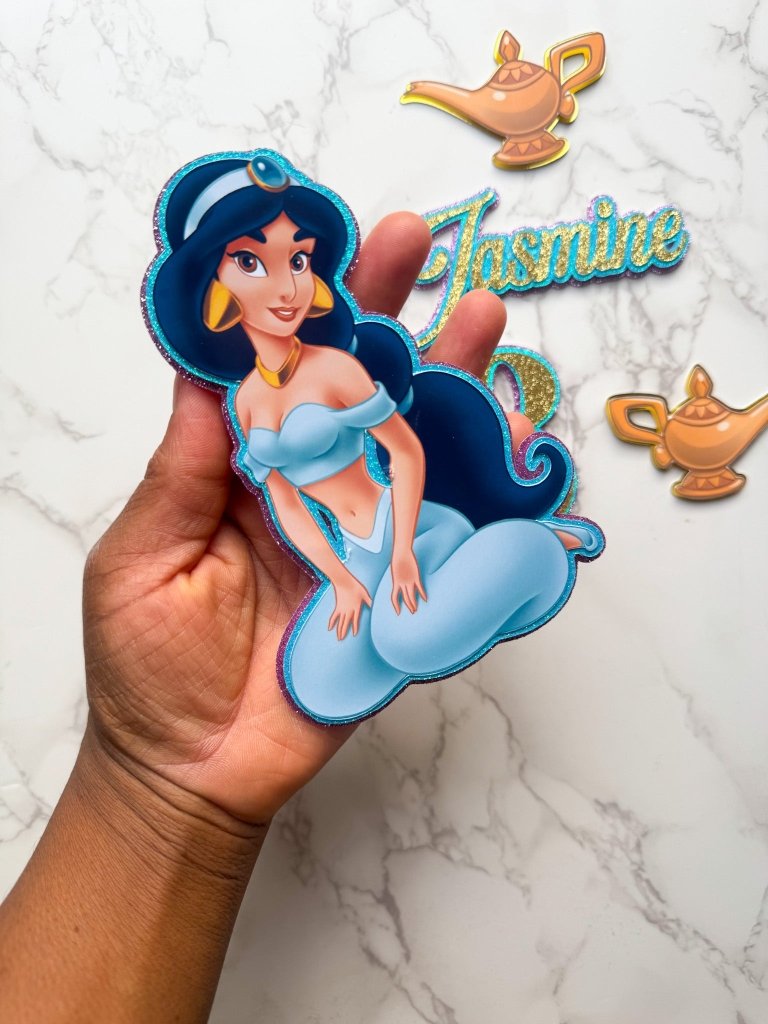 Princess Jasmine Birthday Cake Toppers - Demi's Krafts