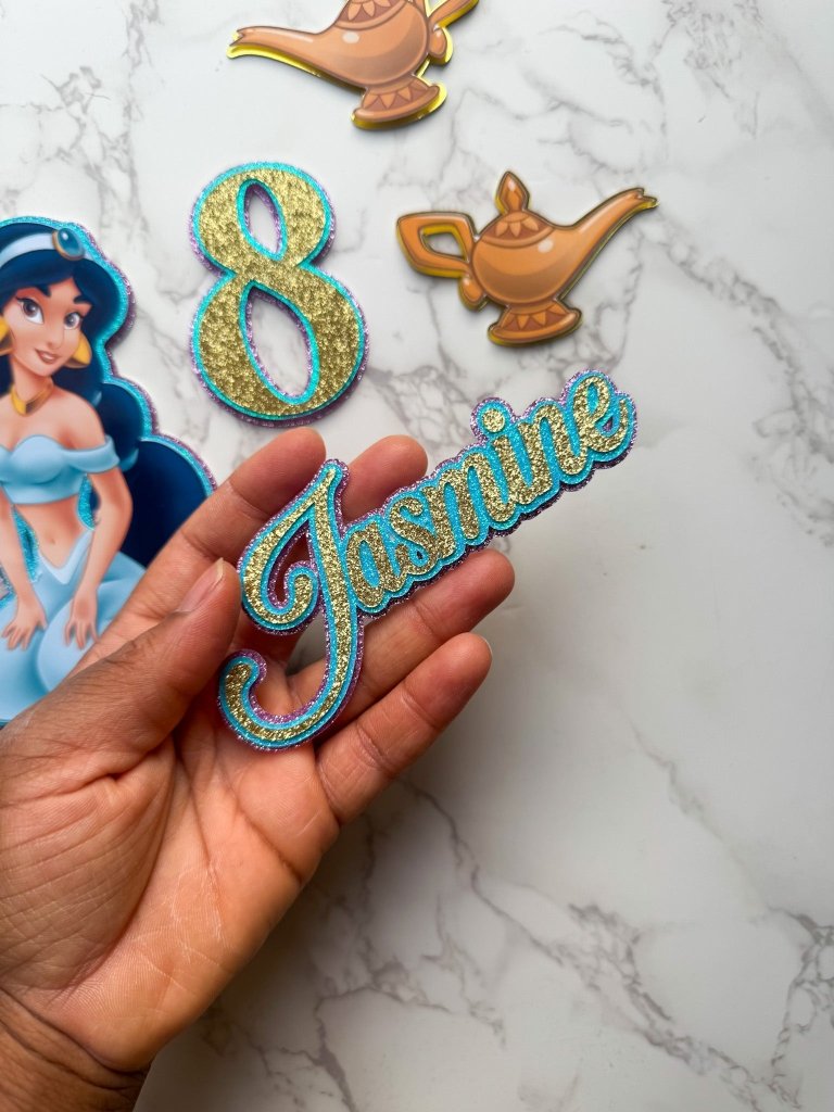 Princess Jasmine Birthday Cake Toppers - Demi's Krafts