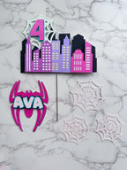 Spider Girl Birthday Cake Topper Set: Spidewoman Birthday Cake Toppers - Demi's Krafts