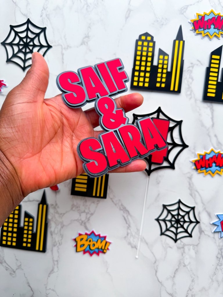 Personalised Spidey and Friends Birthday Cake Topper Set - Demi's Krafts