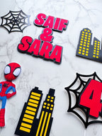 Personalised Spidey and Friends Birthday Cake Topper Set - Demi's Krafts