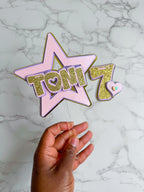Star Birthday Cake Topper : Star and Hearts Birthday Cake Toppers - Demi's Krafts